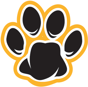 Black and gold lion paw