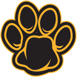 Black and gold paw