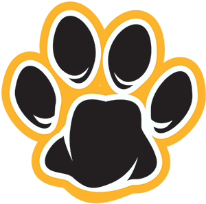 Black and gold lion paw