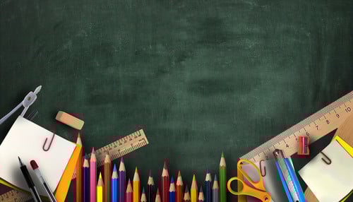Picture of assorted school supplies
