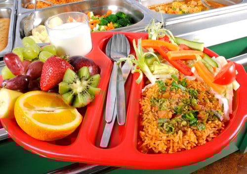 Picture of a school lunch tray