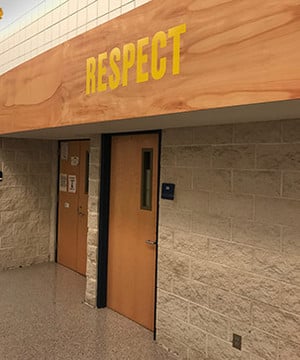 Picture of a sign that says respect