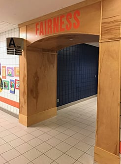 Picture of a sign that says fairness