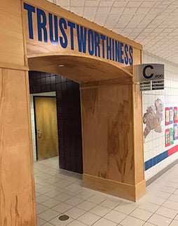 Picture of a sign that says trustworthiness