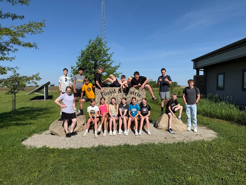 Students learning inside and outside of the classroom.